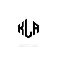 KLA letter logo design with polygon shape. KLA polygon logo monogram. KLA cube logo design. KLA hexagon vector logo template white and black colors. KLA monogram, KLA business and real estate logo. 