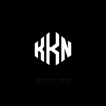 KKN letter logo design with polygon shape. KKN polygon logo monogram. KKN cube logo design. KKN hexagon vector logo template white and black colors. KKN monogram, KKN business and real estate logo. 