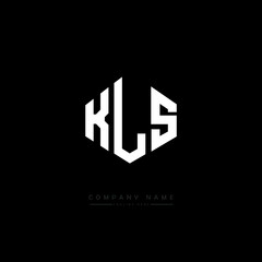Obraz premium KLS letter logo design with polygon shape. KLS polygon logo monogram. KLS cube logo design. KLS hexagon vector logo template white and black colors. KLS monogram, KLS business and real estate logo. 
