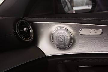 Obraz na płótnie Canvas Elegant luxury car door interior