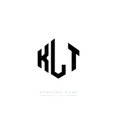 KLT letter logo design with polygon shape. KLT polygon logo monogram. KLT cube logo design. KLT hexagon vector logo template white and black colors. KLT monogram, KLT business and real estate logo. 