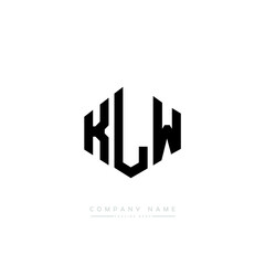 KLW letter logo design with polygon shape. KLW polygon logo monogram. KLW cube logo design. KLW hexagon vector logo template white and black colors. KLW monogram, KLW business and real estate logo. 