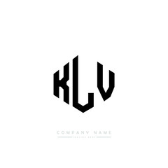 KLV letter logo design with polygon shape. KLV polygon logo monogram. KLV cube logo design. KLV hexagon vector logo template white and black colors. KLV monogram, KLV business and real estate logo. 
