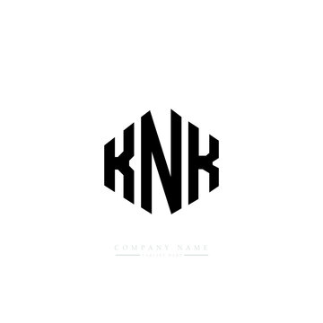 KNK letter logo design with polygon shape. KNK polygon logo monogram. KNK cube logo design. KNK hexagon vector logo template white and black colors. KNK monogram, KNK business and real estate logo. 