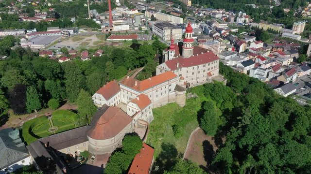 Castle and town Nachod in Czech republic
