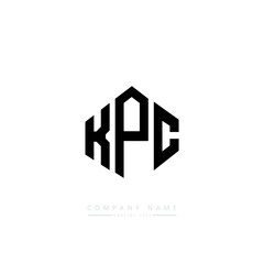 KPC letter logo design with polygon shape. KPC polygon logo monogram. KPC cube logo design. KPC hexagon vector logo template white and black colors. KPC monogram, KPC business and real estate logo. 