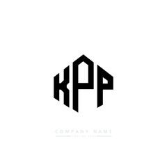 KPP letter logo design with polygon shape. KPP polygon logo monogram. KPP cube logo design. KPP hexagon vector logo template white and black colors. KPP monogram, KPP business and real estate logo. 