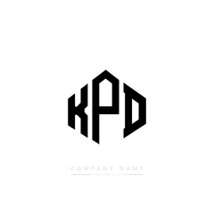 KPD letter logo design with polygon shape. KPD polygon logo monogram. KPD cube logo design. KPD hexagon vector logo template white and black colors. KPD monogram, KPD business and real estate logo. 