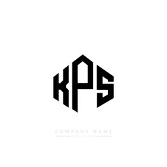 KPS letter logo design with polygon shape. KPS polygon logo monogram. KPS cube logo design. KPS hexagon vector logo template white and black colors. KPS monogram, KPS business and real estate logo. 