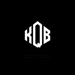 Fototapeta premium KQB letter logo design with polygon shape. KQB polygon logo monogram. KQB cube logo design. KQB hexagon vector logo template white and black colors. KQB monogram, KQB business and real estate logo. 