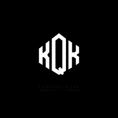 KQK letter logo design with polygon shape. KQK polygon logo monogram. KQK cube logo design. KQK hexagon vector logo template white and black colors. KQK monogram, KQK business and real estate logo. 
