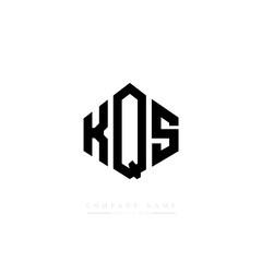 KQS letter logo design with polygon shape. KQS polygon logo monogram. KQS cube logo design. KQS hexagon vector logo template white and black colors. KQS monogram, KQS business and real estate logo. 