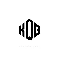 KQG letter logo design with polygon shape. KQG polygon logo monogram. KQG cube logo design. KQG hexagon vector logo template white and black colors. KQG monogram, KQG business and real estate logo. 