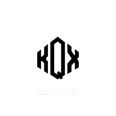 KQX letter logo design with polygon shape. KQX polygon logo monogram. KQX cube logo design. KQX hexagon vector logo template white and black colors. KQX monogram, KQX business and real estate logo. 