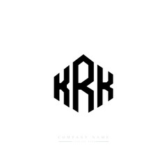KRK letter logo design with polygon shape. KRK polygon logo monogram. KRK cube logo design. KRK hexagon vector logo template white and black colors. KRK monogram, KRK business and real estate logo. 