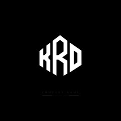 KRO letter logo design with polygon shape. KRO polygon logo monogram. KRO cube logo design. KRO hexagon vector logo template white and black colors. KRO monogram, KRO business and real estate logo. 