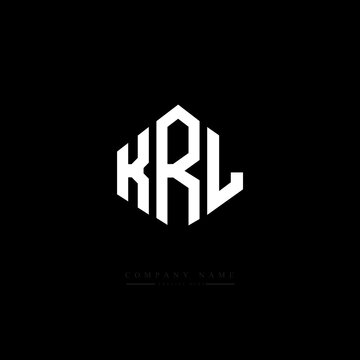 KRL letter logo design with polygon shape. KRL polygon logo monogram. KRL cube logo design. KRL hexagon vector logo template white and black colors. KRL monogram, KRL business and real estate logo. 
