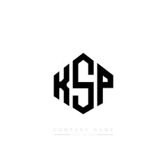 KSP letter logo design with polygon shape. KSP polygon logo monogram. KSP cube logo design. KSP hexagon vector logo template white and black colors. KSP monogram, KSP business and real estate logo. 