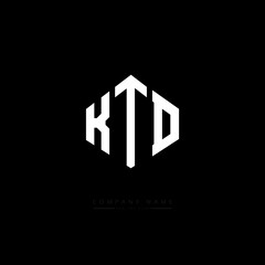KTD letter logo design with polygon shape. KTD polygon logo monogram. KTD cube logo design. KTD hexagon vector logo template white and black colors. KTD monogram, KTD business and real estate logo. 