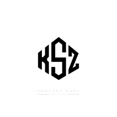 KSZ letter logo design with polygon shape. KSZ polygon logo monogram. KSZ cube logo design. KSZ hexagon vector logo template white and black colors. KSZ monogram, KSZ business and real estate logo. 