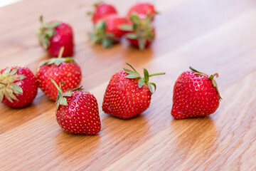 Fresh, red and tasty strawberries.