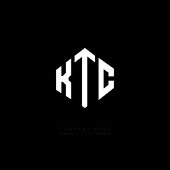 KTC letter logo design with polygon shape. KTC polygon logo monogram. KTC cube logo design. KTC hexagon vector logo template white and black colors. KTC monogram, KTC business and real estate logo. 