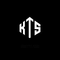 KTS letter logo design with polygon shape. KTS polygon logo monogram. KTS cube logo design. KTS hexagon vector logo template white and black colors. KTS monogram, KTS business and real estate logo. 