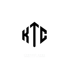 KTC letter logo design with polygon shape. KTC polygon logo monogram. KTC cube logo design. KTC hexagon vector logo template white and black colors. KTC monogram, KTC business and real estate logo. 