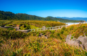 Amazing rock formation in Pancake Rocks Punakaiki