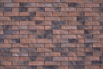 Modern designer brown brick wall, Brick wall texture, architecture. Copy space of horizontal architecture backdrop wallpaper.