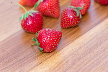 Fresh, red and tasty strawberries.