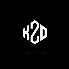 KZO letter logo design with polygon shape. KZO polygon logo monogram. KZO cube logo design. KZO hexagon vector logo template white and black colors. KZO monogram, KZO business and real estate logo. 
