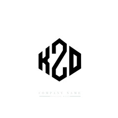 KZO letter logo design with polygon shape. KZO polygon logo monogram. KZO cube logo design. KZO hexagon vector logo template white and black colors. KZO monogram, KZO business and real estate logo. 