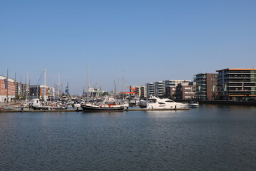 Fototapeta na wymiar The old harbor in Bremerhaven, Germany
