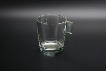 Empty glass cup for drinks