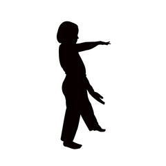 a girl body silhouette vector