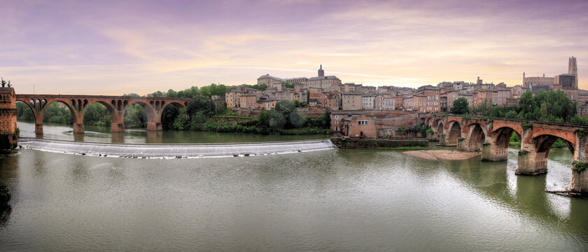 Nice view of Albi in south of France 