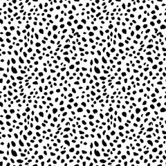 Abstract modern leopard seamless pattern. Animals trendy background. Black and white decorative vector illustration for print, card, postcard, fabric, textile. Modern ornament of stylized skin.