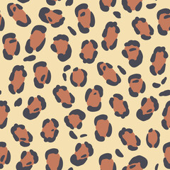 Leopard fur. Doodle seamless fabric pattern. Creative artistic hand drawn leopard background. Hand drawing textures. Design for textile, banner, poster, card, cover, invitation, placard, brochure.