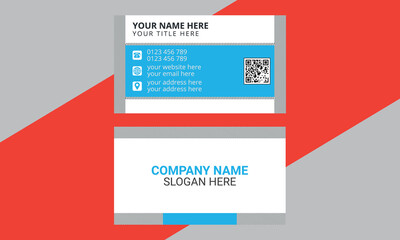 Modern creative business card and name card design template, simple clean vector illustration.