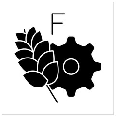 Fiber glyph icon. Cellulose. Gluten content. Nutrient supplements. Nutrition facts. Healthy, balanced nutrition concept. Diet.Filled flat sign. Isolated silhouette vector illustration