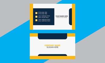 Modern creative business card and name card design template, simple clean vector illustration.