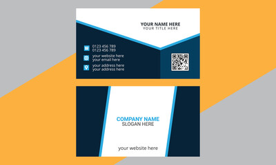 Modern creative business card and name card design template, simple clean vector illustration.