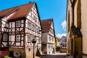Möckmühl with its historic half-timbered houses