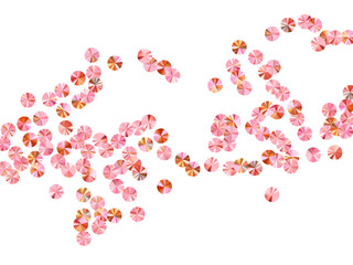 Pink gold paillettes confetti placer vector background. International Women's Day March 8th card background. Circle shiny foil particles party glitter. Confetti for Mother's day.