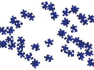 Business mind-breaker jigsaw puzzle dark blue