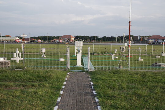 meteorological equipment and sensors placed in a wide and spacious meteorological instrument park. This equipment is used to obtain meteorological and climatological data
