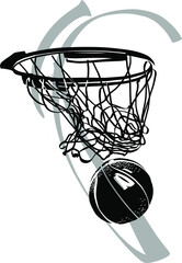 basketball hoop and net