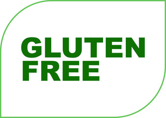 gluten free banner sticker vector