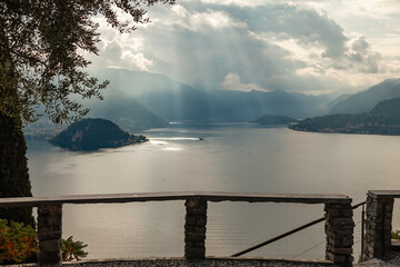 The village Perledo and the castle Vezio are situated above the village Varenna on the border of Lake Como.